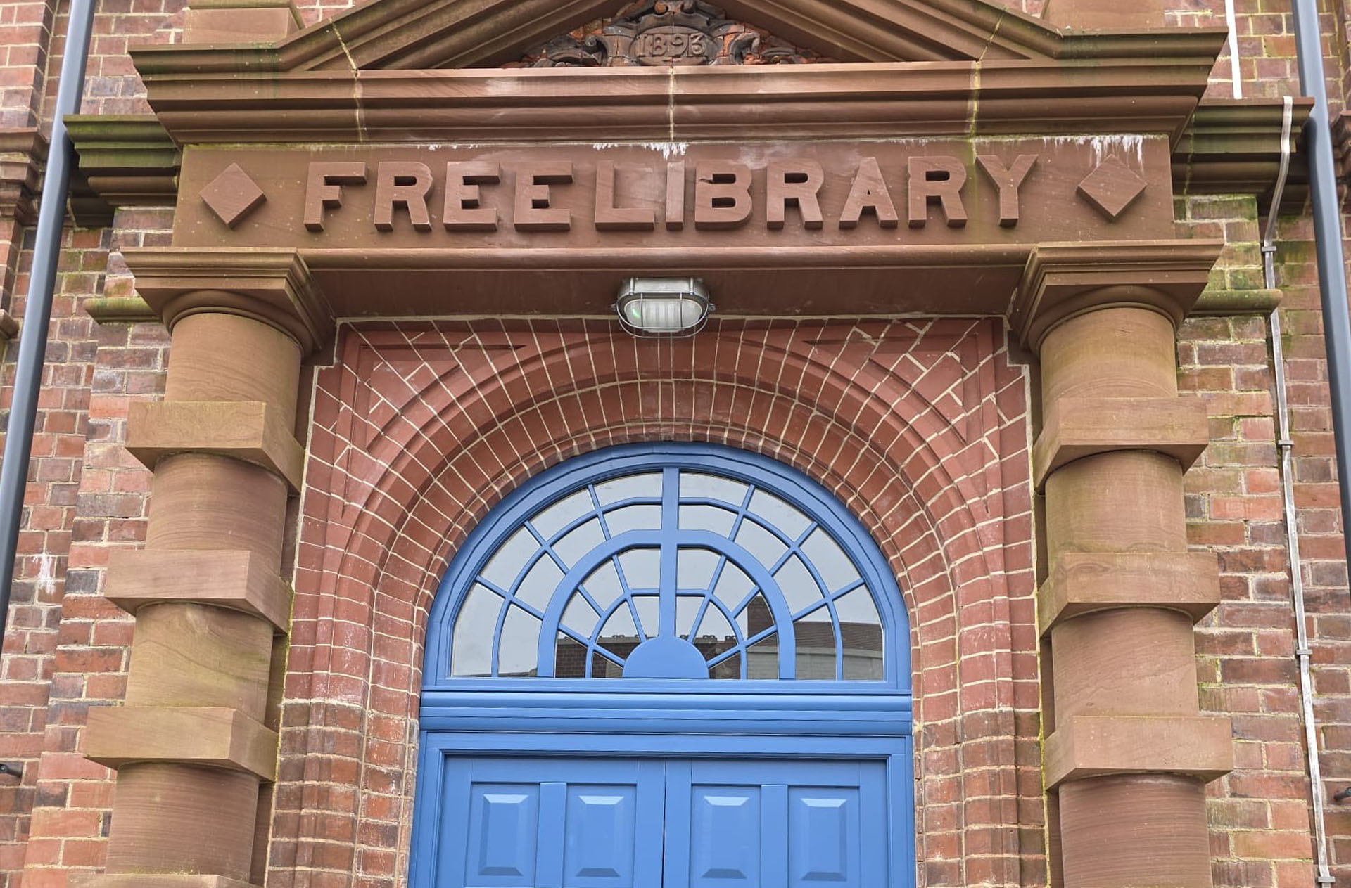 woodside library with bespoke special bricks